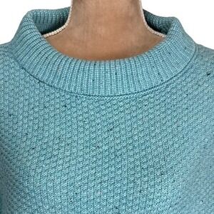 TALBOTS Womens 3XP Sweater Heavyweight Blue Turtleneck Fall Winter Office Casual